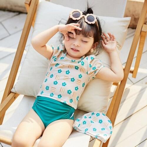 3PCS Baby Girls Bikini Swimsuit Summer Hawaii Beach Children Quick-Drying Toddler Infant Baby Girls Backless Lovely Swimwear