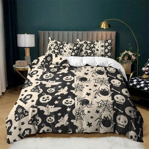 Luxury Halloween Bedding Sets Full Size Cartoon Kids Duvet Cover Set with Pillowcase Queen Twin Comforter Bed Sets Home