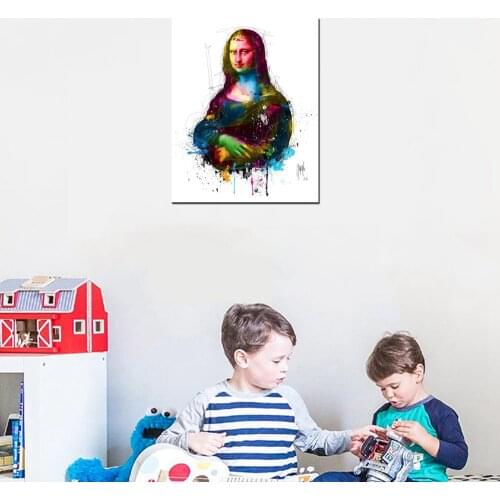 Colorful Canvas Artwork Mona Lisa Modern Wall Art Paintings For Living Room Wall Decor HD Prints Poster Dropshipping