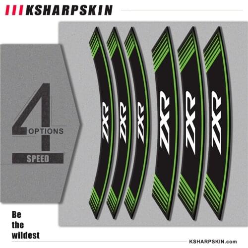 Creative transformation motorcycle sticker accessories tire wheel reflective decorative decal for kawasaki ZXR
