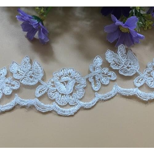 9Yards White Ivory Lace Trimmings for Sewing in Lace Cording Ribbon Craft for Wedding Decoration