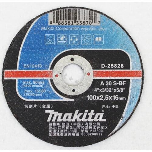 MAKITA Metal Cutting Disc 4" 100mm Grinding Wheel Blade D-25828 for GA4031 DGA402 GA4034 GA4030 9556PB 9556NB 9553NB 9553HNG
