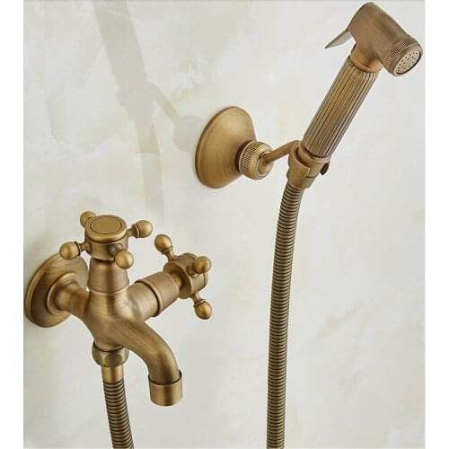 Fashion total brass bronze finished bathroom bidet faucet set,Europe style toilet gun