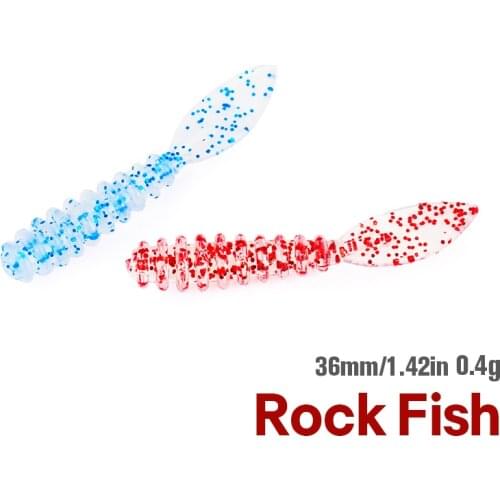 Soft Fishing Lure 10pcs/bag 36mm 0.4g UV Soft Lures Rockfishing Worm Swimbaits Jig Lure