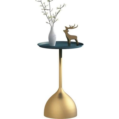 Nordic Creative Marble Small Coffee Table Living Room Sofa Side Table Simple Modern Wrought Iron Small Round Table Minimalist