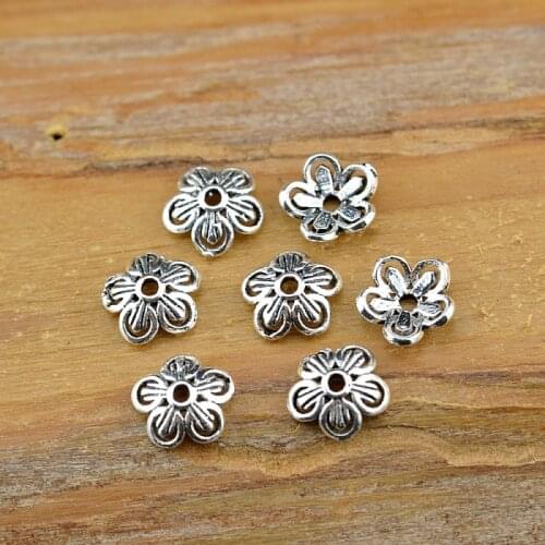 NEW !925 Silver Jewelry Bead Caps Sterling Silver Bead Cap Jewelry Findings Pure Silver Bracelet Bead Caps