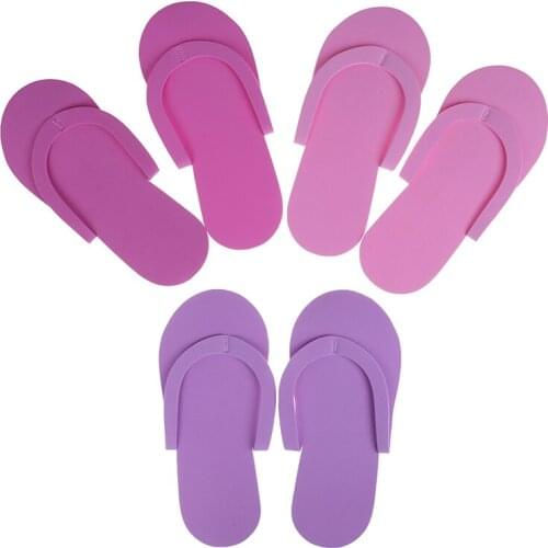 12 Pairs Disposable Foam Slippers Spa Pedicure Sandals Foam Pedicure Slippper For Salon Spa Pedicure Flip Flop Tools