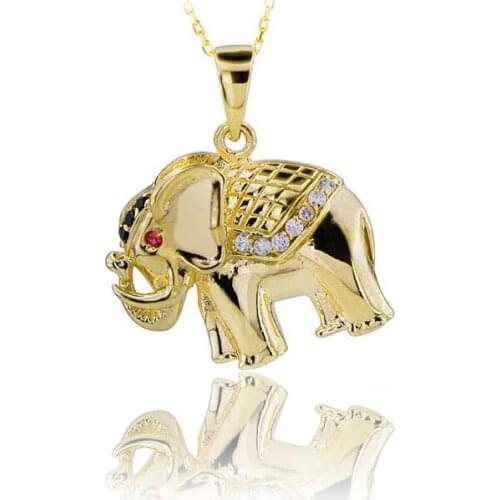 Elephant Necklace 925 Sterling Silver Animal Necklace