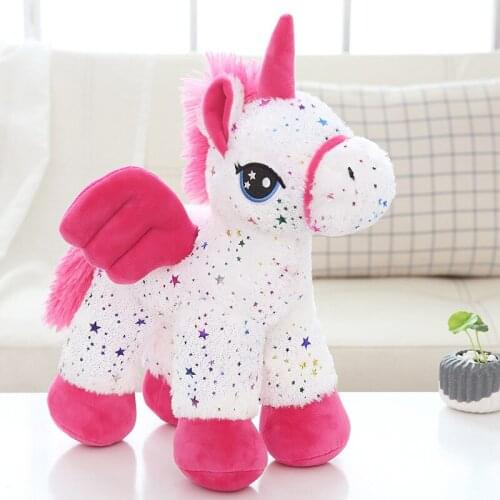 45cm Simulation Kawaii Unicorn Plush Toys Stuffed Animals Dolls Soft Kids Kids Baby Birthday Gift Room Decor