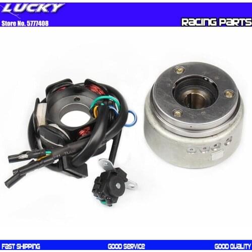 Magneto Stator Coil Rotor Fly wheel Kit For YINXIANG 150cc YX150Electric Start Engine Dirt Pit Bike ATV Quad Parts KAYO BSE SDG