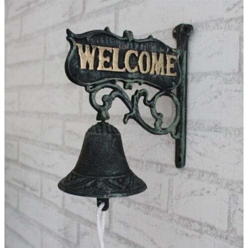 Nordic country retro welcome to the cast iron iron bell hand bells Wind bell doorbell