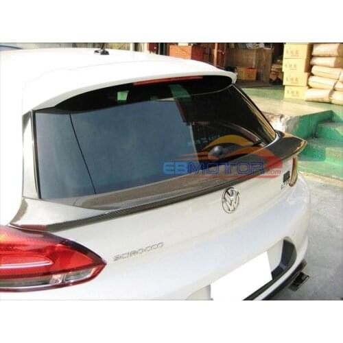 Middle Rear Spoiler Real Carbon Fiber Wing For Volkswagen VW Scirocco ABT Style 2009-2014 V037