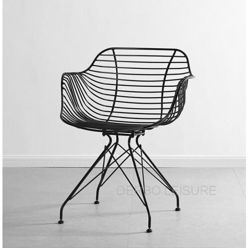 Modern Classic Design Loft Metal Steel Wire Chair, fashion popular dining living room leisure computer study meeting chair 1PC