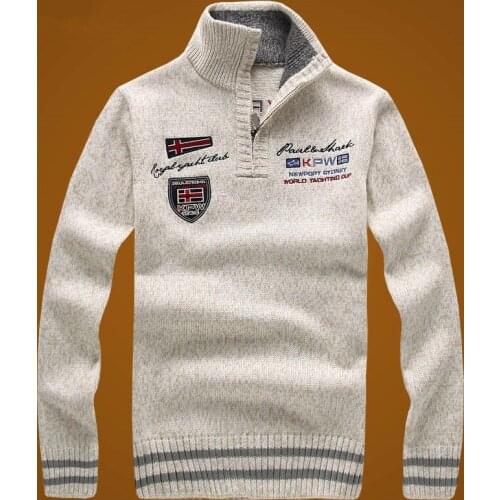 Sweaters men sweater pullover stand collar sweater mens thickening slim winter pullover sweater man clothing 3XL available