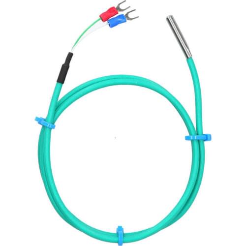 K Type Thermocouple Waterproof Silicone Temperature Sensor Soft Cable Green 5x30mm Probe 0-200C