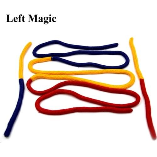 Three Strings Three Color Linking Ropes Magic Trick Red Yellow Blue Rope Magic Props Close-Up Funny Professional Accessories