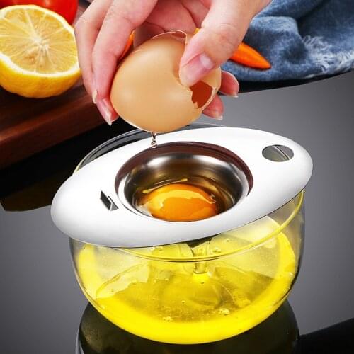 Egg Separator Stainless Steel Egg Yolk White Separator Filter Egg Divider Baking Cooking Egg Tools Kitchen Gadgets