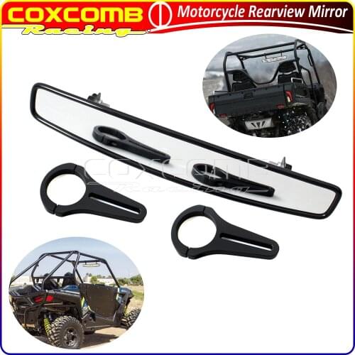 For Polaris Honda 1000 Pioneer Ranger RZR Yamaha YXZ1000R Motorcycle Black UTV ATV 1.75" Rearview Mirror Center/Side Mirrors