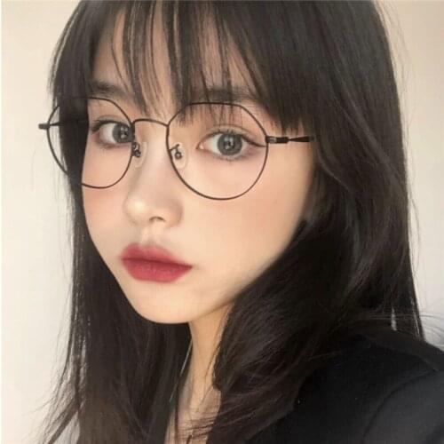 Round Frame Women Men Eyeglasses Anti-Blue Radiation Lens UV400 Eye Protection Girl Sexy Ladies Fashion Eyewear