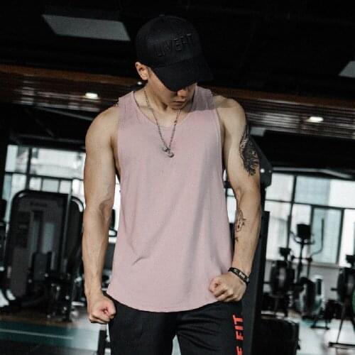 New summer sports vest muscle fitness brothers popular solid color vest leisure exercise comfortable breathable loose sportswear
