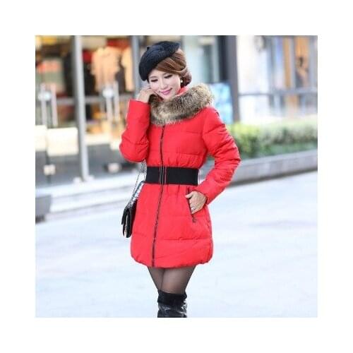 Cold weather winter warm down Cotton Coat jacket Women fashion Long down jacket Coat Warm Thick Outwear Coat Jacket Windbreaker