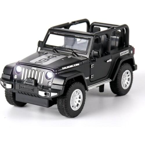 1:32 Simulation Jeeps Wrangler Big Wheel Diecasts Toy Vehicles With Sound And Light Car Model For Children Gifts Toys HC0016