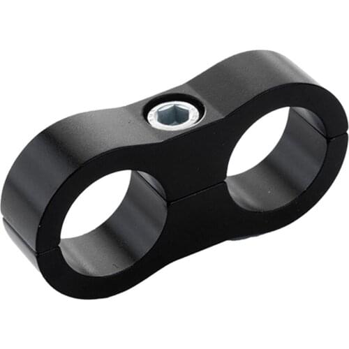 1PC Car Modified Braided Tubing Clamp Bracket AN4 Double Hole Oil Pipeline Clamp Aluminum Wire Separator