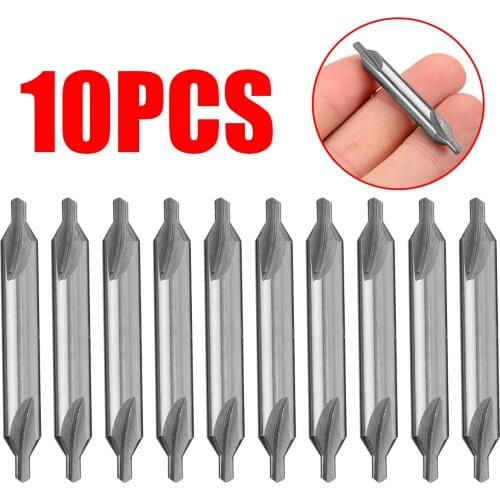 10Pcs 2.5mm High Speed Steel Center Drill Countersinks 60 Degree Combined Drill HSS Metal Countersinks Drilling Tools