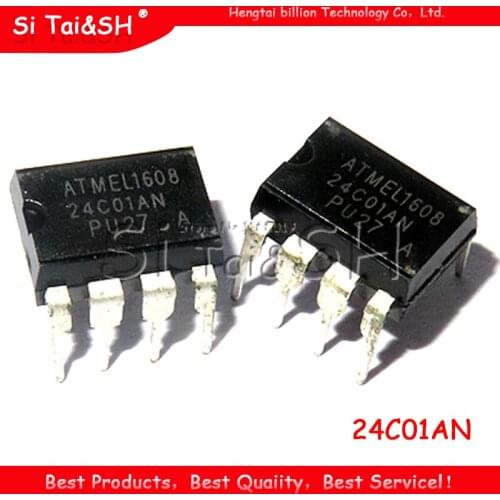 10pcs/ AT24C01 24C01AN 24C01BN 24C01 DIP-8 /EEPROM