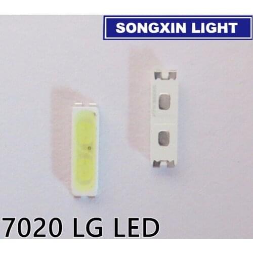 1000pcs LG LED TV Application Middle Power LED LED LCD TV Backlight LED Backlight 0.5W 7020 3V Cool white TV Application