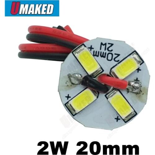 2W 20mm SMD Brightness SMD Light Board Led Lamp Panel welded 20cm wire For pendant crystal lamp, led pcb smd5730 lamp source