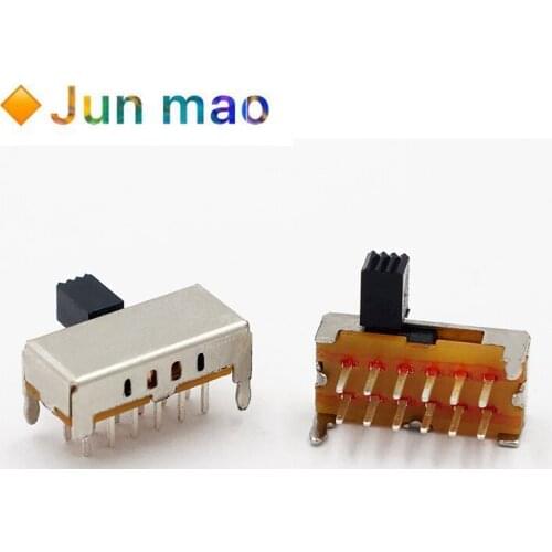 20Pcs Toggle switch SK24D02G4 SK24D02VG4 12Pin 2P4T Slide Switch Handle High 4MM SK-24D02