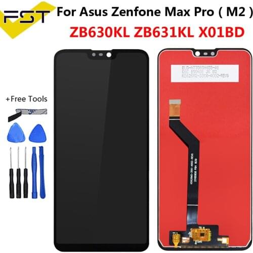 6.3''For Asus Zenfone Max Pro ( M2 ) ZB630KL / ZB631KL X01BD LCD DIsplay+Touch Screen Digitizer Assembly Spare Parts+Tools