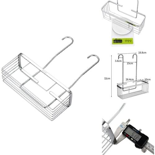 304 Stainless Steel Storage Rack Shelf Shower Rack Hanging Shelves Kitchen Bathroom Rack Shower Room Hanging Basket Holder