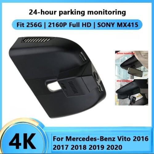 4K Car Wifi DVR Dash cam For Mercedes-Benz Vito 2016 2017 2018 2019 2020 Control by Mobile Phone App Novatek 96670+SONY IMX 415