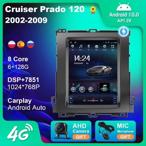 Vertical Screen Autoradio for Toyota Land Cruiser Prado 120 2002-2009 Android Car Radio Multimedia Video Navigation 2din Stereo