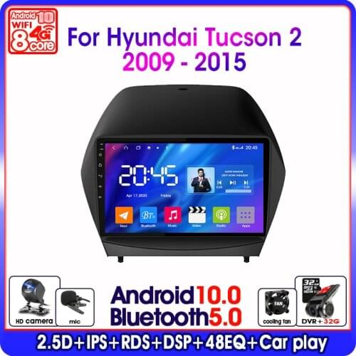 Android10 Car Radio player For Hyundai Tucson 2 LM IX35 2011-2014 2 Din GPS Navigation Multimedia Video Players DSP Split Screen