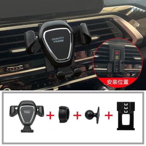 Car Gravity Phone Holder Stand For BMW X3 2018 2019 Accessories Air Outlet Vent Clips Buckle Smartphone Holder Mount Rotate