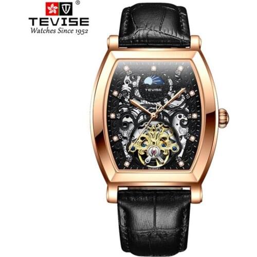 Moon Phase Fashion Men Sports Watches Tourbillon Hollow Military Mens Automatic Mechanical Watch Casual Wristwatches Relojes