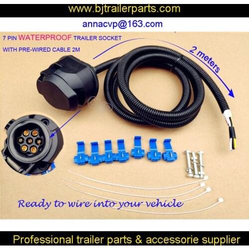 CVP 12N 7 pin trailer plug pre-wired cable truck automotive parts boat, trailer connector, trailer plug socket,trailer parts