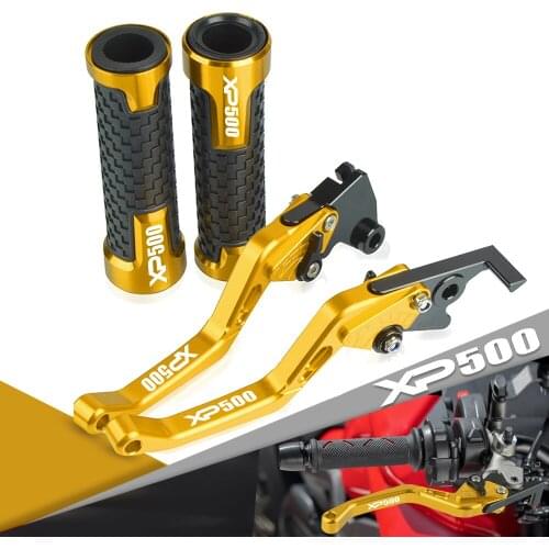 For YAMAHA XP500 2010-2011 XP 500 Motorcycle Accessories CNC aluminum Adjustable Folding Brake Clutch Lever handlebar handle Bar
