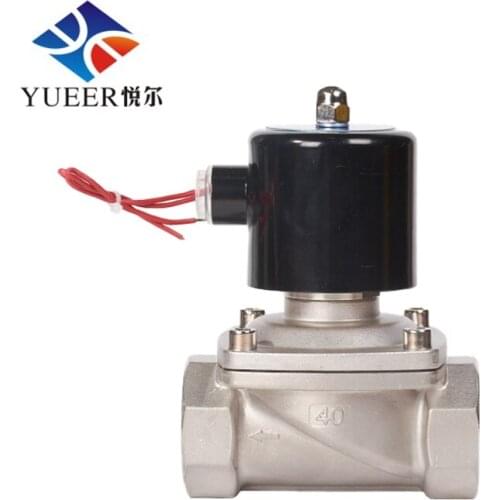 2W320-32 Solenoid Valve Stainless Steel Diaphragm Seal Water Oil Gas Electromagnetic Valves
