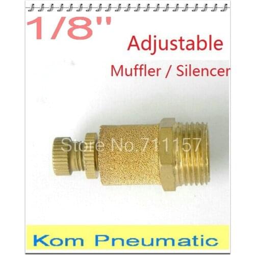 Fedex Free Shipping Pneumatic1/8 Inch BSP 1/8" Brass Adjustable Exhaust Silencer Muffler Throttle For Valve Cylinder PSB-01