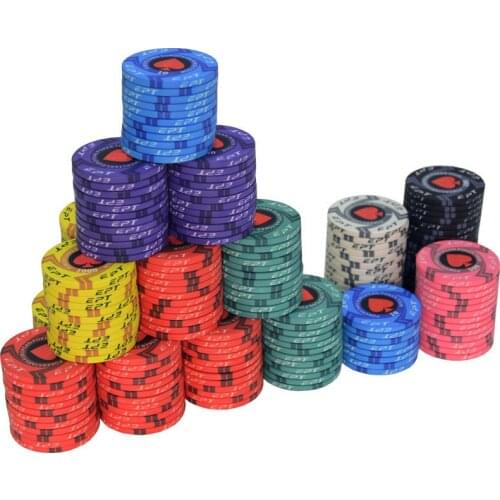 Ceramic Texas Poker Chips Professional Casino European Poker Chips Set 10pcs/Lot Dropshipping