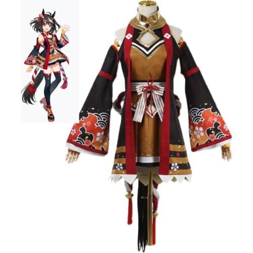 Game Pretty Derby Kitasan Black Cosplay Costume Women Fancy Dress With Tail Halloween Carnival Uniforms Custom Made