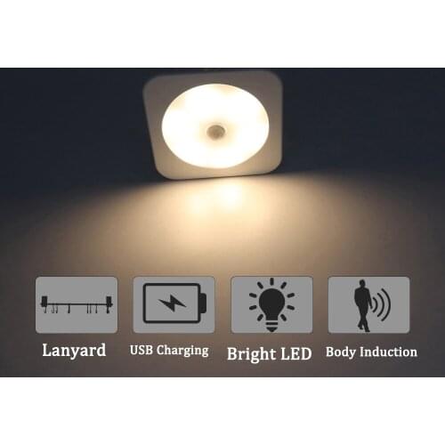 Motion Sensor Night Light Wireless Sensor LED Cabinet Lamp Battery Operated WC Bedside Lamp for Room Hallway Pathway Toilet DA