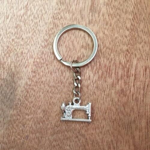 New Fashion Keychain,vintage treadle sewing machine Pendants DIY Men Jewelry Car Key Chain Ring Holder Souvenir For Gift