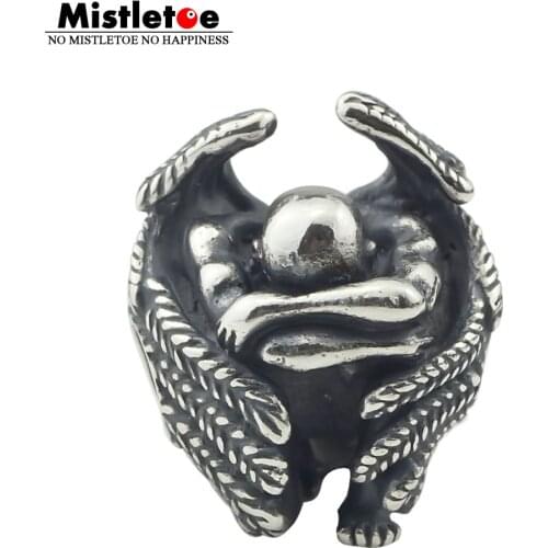 Mistletoe 925 Sterling Silver Angle Boy Charm Bead Fit European Bracelet Jewelry