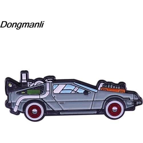 P5101 Dongmanli Back To The Future Hard Enamel Pins Brooch Women Backpack Bags Badge Movie Lapel Jewelry Gifts