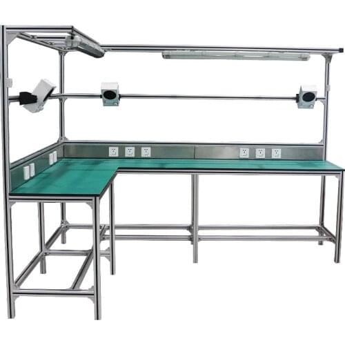 Workshop Assembly Line Working Table with Drawer Anti Static work station Portable ESD aluminum Workbench
